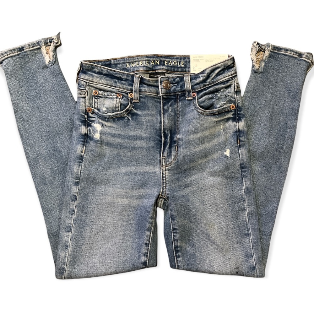 AE Super Stretch Hi Rise Jegging - (size 0 Short)
